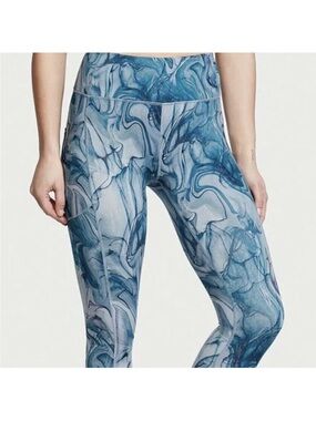 Victoria's Secret On Point Flow Blue & White Marble Leggings